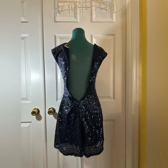 Vintage Y2K Forever 21 Blue Sequin Dress - Picture 9 of 12